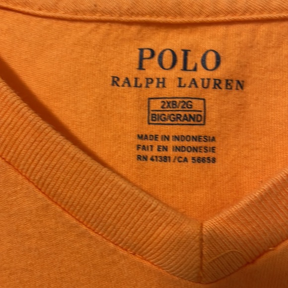 Men’s Polo by Ralph Lauren T-Shirt, Size 2XB, Color: Orange - Picture 2 of 6